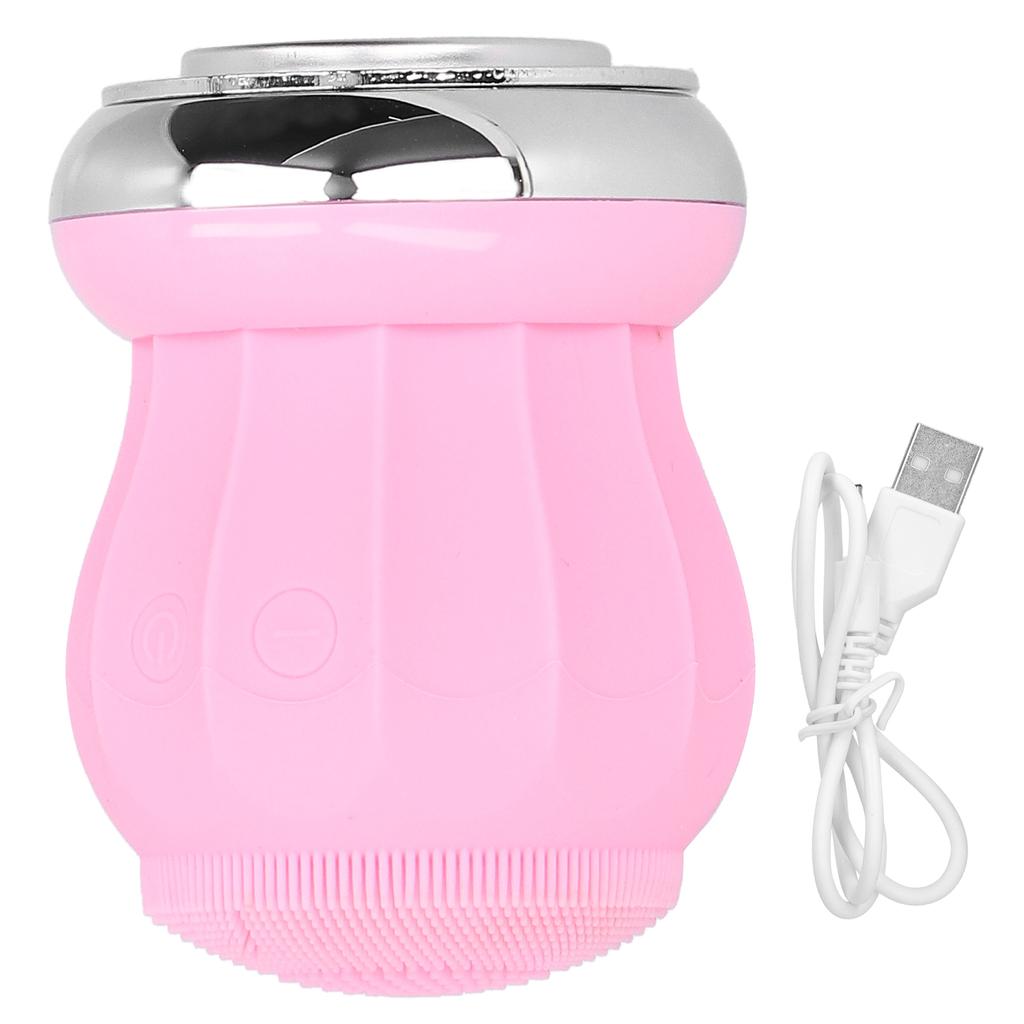 Vibration Face Cleansing Brush 45 celsius Constant Temperature Deep Cleaning Silicone Face BrushBlue