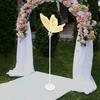 Elegant LED Illuminated Butterfly Pathway Floor Lamp, 1-Piece Romantic Warm White Ambient Lighting for Wedding Reception Decor