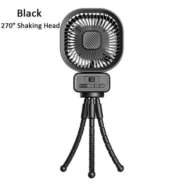 2024 New Octopus Fan 5000mAh Rechargeable 270 Oscillating Fan Portable Air Cooler with Night Light Mini Air Conditioner Fan