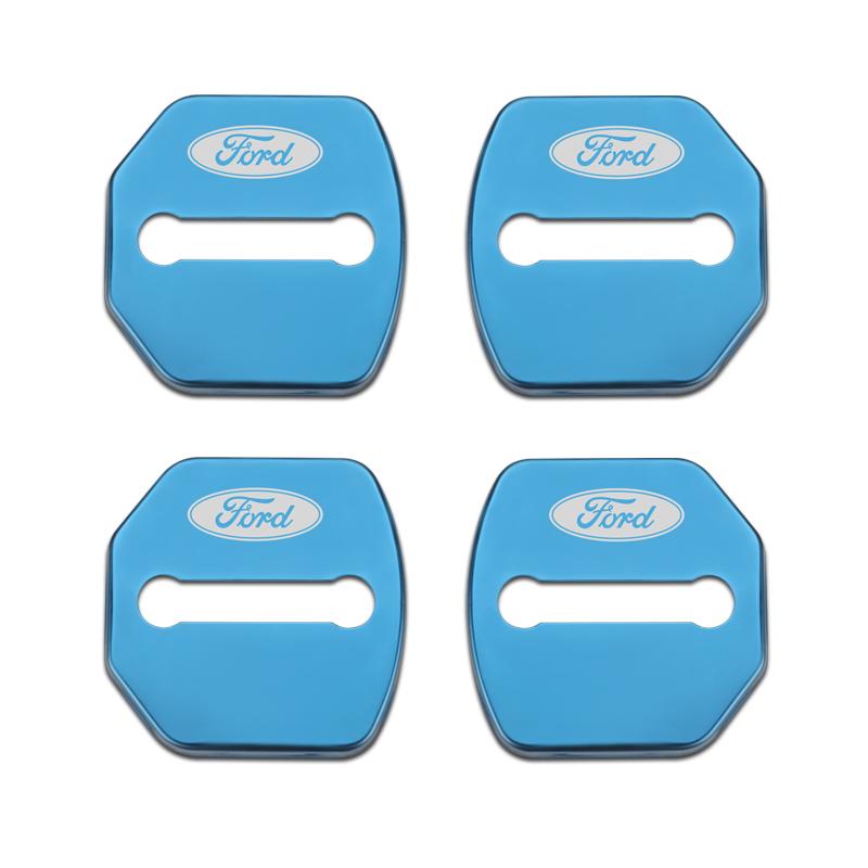 bhmcg3 4PCS Door Lock Decoration Protection Cover emblem case for Ford Fiesta EcoSport ESCORT focus 1 focus 3 focus 2 Accessories