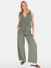 WOMEN' STRIPED LINEN VEST