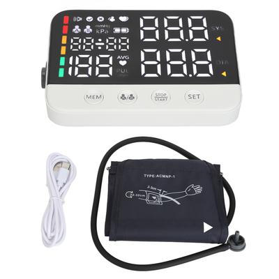Smart Arm Automatic Blood Pressure Monitor High Accuracy Measurement LED Display Rechargeable Blood