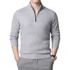 2025 Autumn Winter Men Half Zipper Knitted Sweater Men Fashion Slim Fit Sweaters Men Casual Mock Neck Warm Knit Pullovers