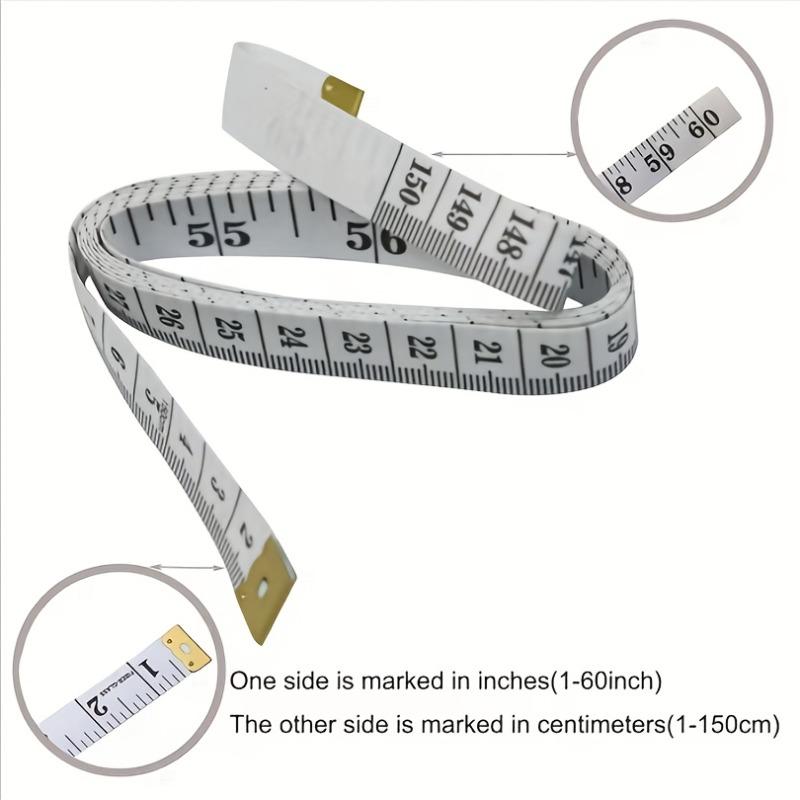 1 PCS Thick and Flexible Tape Measure Dual Scales Height Chest Circumference Measuring Tape, Scales of 60 Inches/150 Centimeters