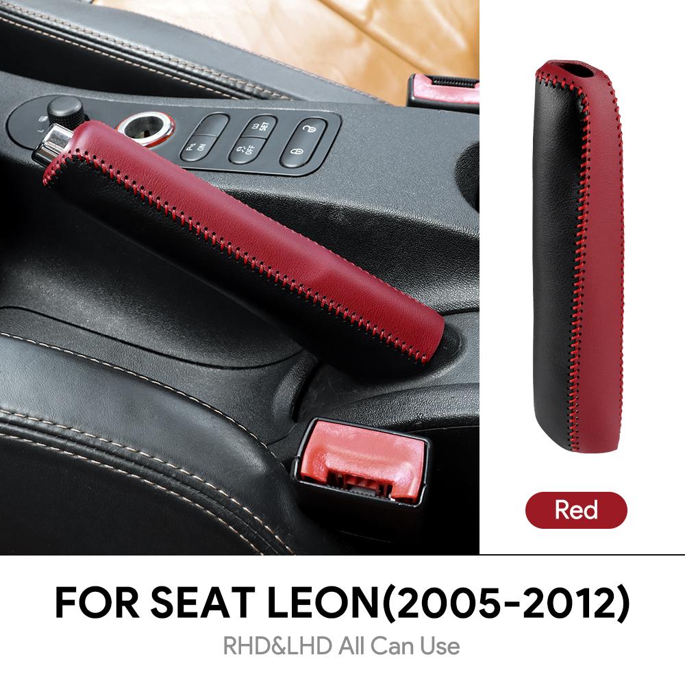 

Натуральная кожа Ручная прошивка Для SEAT Altea Toledo MK1 MK2 Ibiza Leon Cupra 2005-2012 LHD RHD Аксессуары Чехол на ручник автомобиля Leather Material