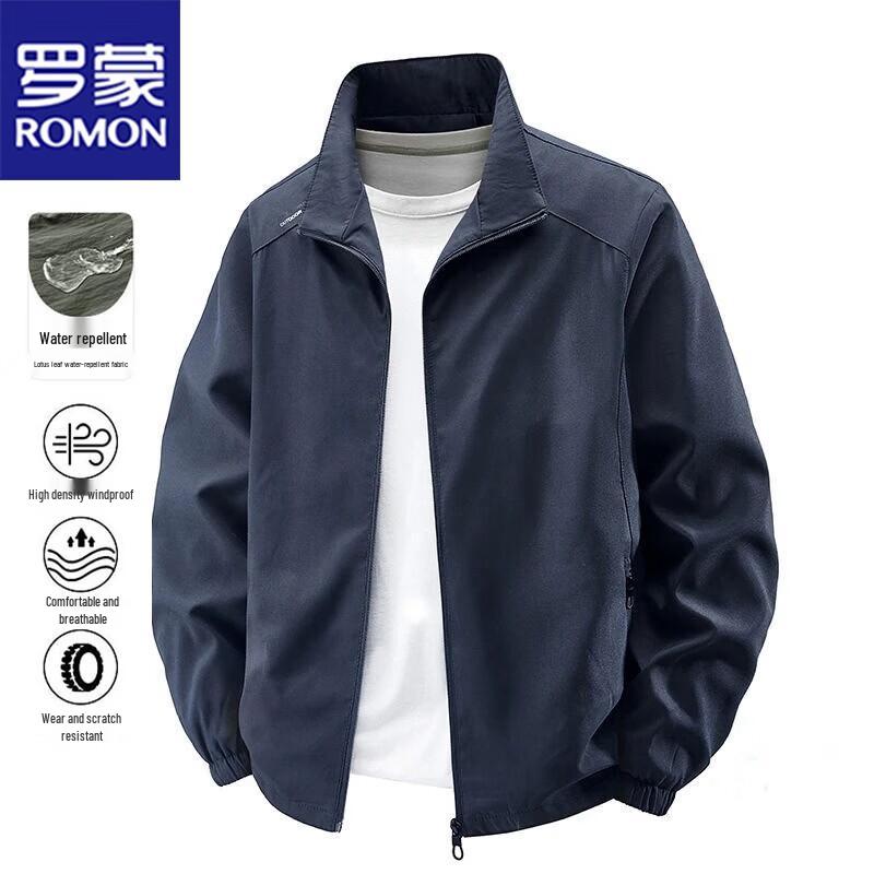 ROMON Men's Windproof Stand-Collar Casual Spring/Autumn Jacket