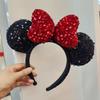 Sequin Bow Princess Mickey Minnie Mouse Headband & Hair Clip for Adults & Children