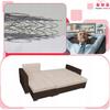 Figo Corner Sofa Bed with Sleeping Function, White and Gray, Corner Sofa, Family Meble