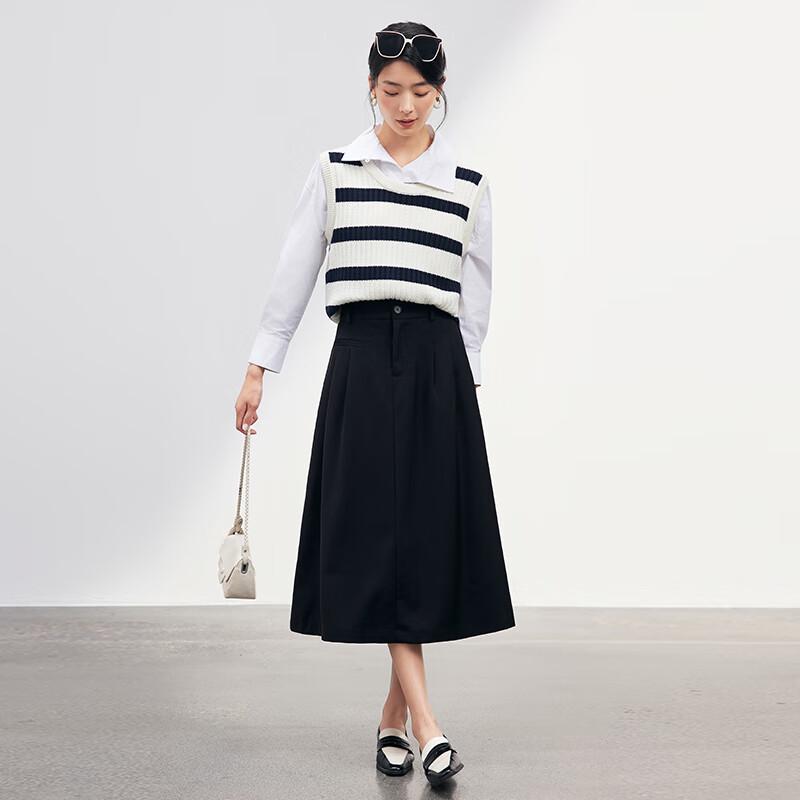 JOY SPEAKER Women's 2025 Autumn Slim-Fit High-Waist Mid-Length Skirt