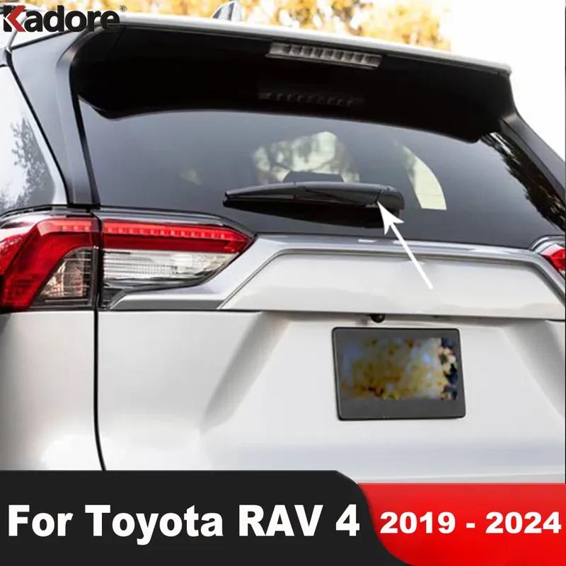 Rear Window Wiper Cover Trim For Toyota RAV4 RAV 4 - 2024 Carbon Fiber Tail Windscreen Wipers Arm Blade Car Accessories