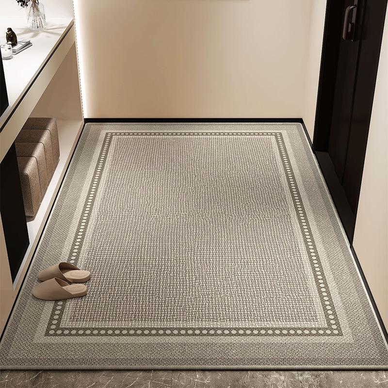 Simple Cloth Bottom Circle Velvet Floor Mat Dirt-Resistant And Easy To Take Care Of At The Entrance Door High-End Carpet Non-Slip  Cutting Floor Mat