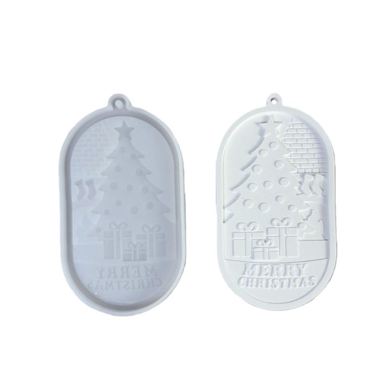 Christmas Ornament Resin Molds Silicone,Pendant Mold for Epoxy Resin DIY Crafts Keychains Making Christmas Tree Decors