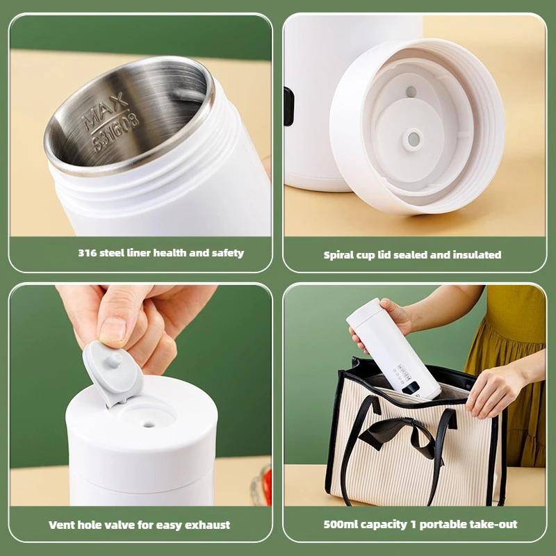 portable travel water cup constant temperature control electric cup can be stewed and closed to boil water electric water cup