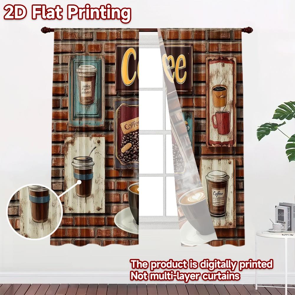 2D Flat Photography Backdrop Popular Tapestry Coffee Collection 100% Polyester Festive Backdrops for Suitable for Event