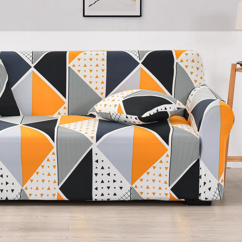 

Чехол для дивана с квадратной решеткой и принтом для гостиной, эластичный эластичный чехол для дивана с домашним животным, защита для секционной мебели L-образной формы Small(90-140cm)1pc