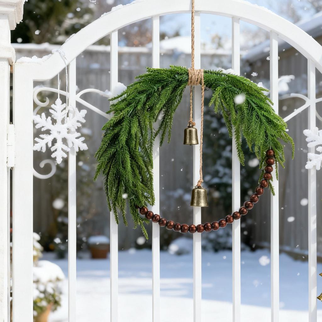 Miniature Norfolk Christmas Wreath, Suitable For Front Doors, Rustic Christmas , And Can Be Used , Fireplaces, Tables, And W
