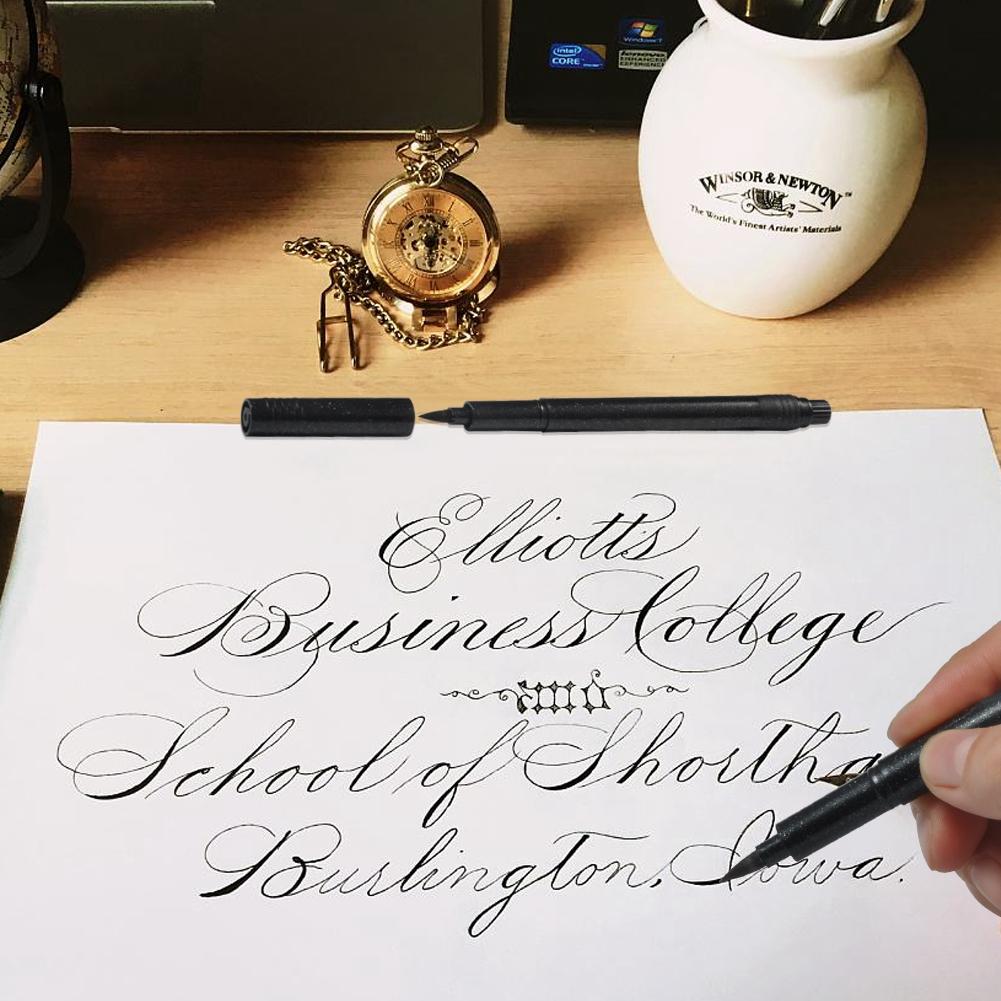 Pack of 3 Calligraphy Pen Set Brush Pen Soft Brush Tips Manga Writing Drawing Ink Pen Script Gi