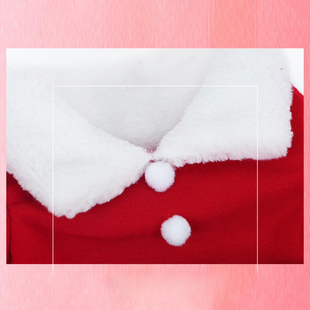 

Костюм собаки Санта-Клауса, рождественская одежда для домашних животных, рождественское пальто для щенка с шляпой, милое теплое пальто для собаки