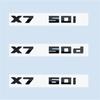 Chrome Black 3D Numbers M X7M50i X7M50d X7M60i X7 M50i M60i M50d ABS Emblem for BMW X7 Series G07 Car Trunk Badge Logo Sticker
