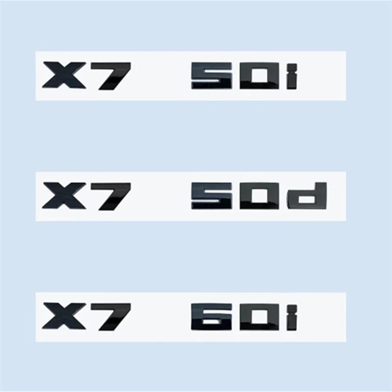 Chrome Black 3D Numbers M X7M50i X7M50d X7M60i X7 M50i M60i M50d ABS Emblem for BMW X7 Series G07 Car Trunk Badge Logo Sticker