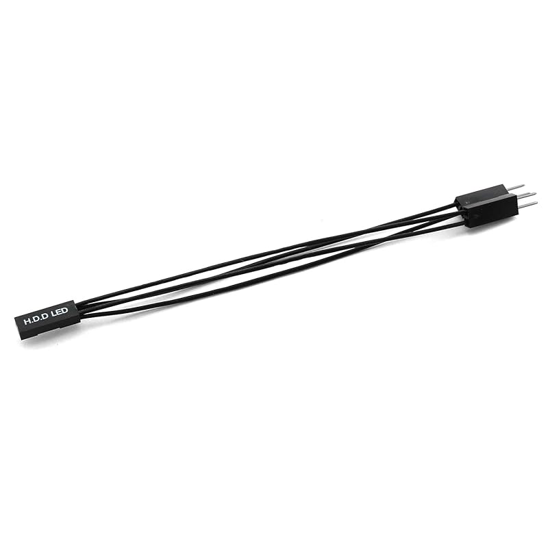 DGZZI 2 pin Single Female to Dual Male Black Jumper for PC motherboard 4pcs Power Light Emitting Diode Switch Reset HDD Hard Drive