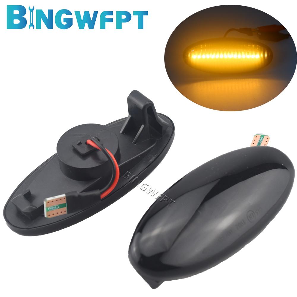 Side Repeater Lamp Turn Signal Light For Nissan Navara D22 NP300 1998-2005 Datsun Frontier Fiera PickUp Terrano Skystar Flashing Dynamic Smoked