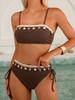 European & American Lace-Up Bandeau Bikini Set: Sexy Cross-Border Split Swimsuit