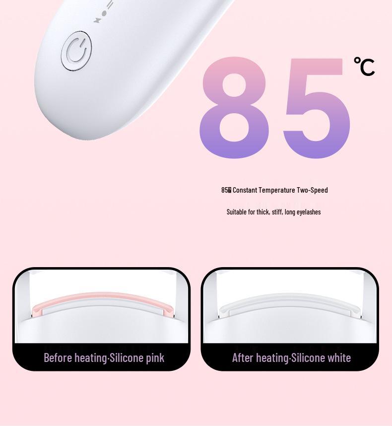 Neweyecurl Rechargeable Electric Heated Eyelash Curler for Women with Long-Lasting Wide-Angle Setting
