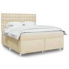 Maison Exclusive - Rete a doghe per letto con materasso Crema 180x200 cm Tessuto