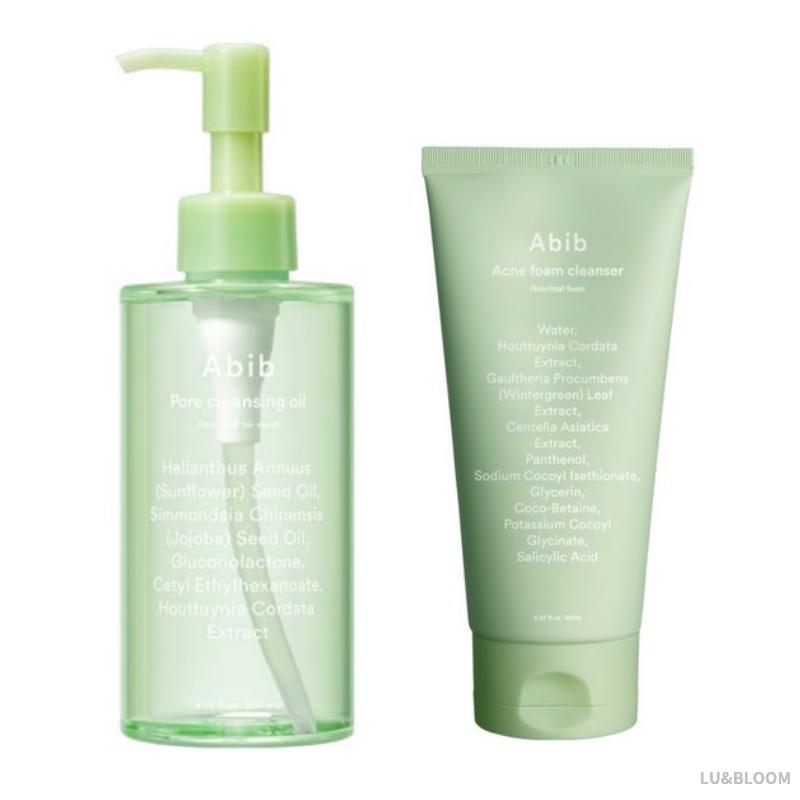 

Abib Heartleaf Double Cleansing Set (Oil 200ml + Foam 150ml) (+Free gift)