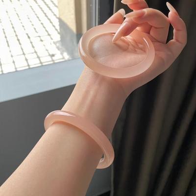 Afghanistan Light Pink Jade Women's Bracelet