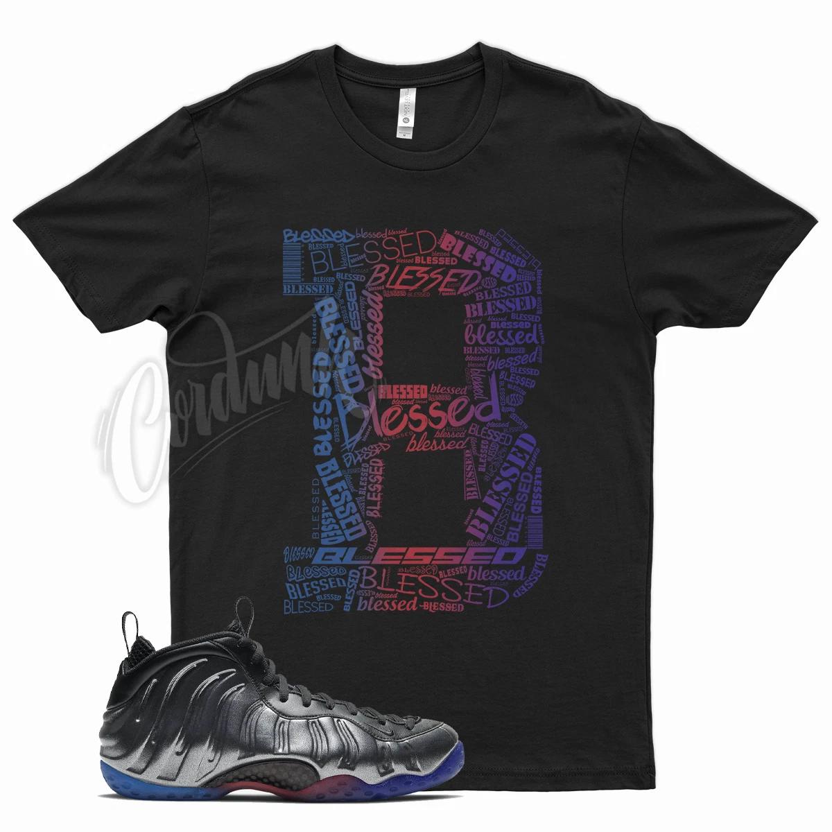 Черная футболка B BLESSED для N Foamposite Pro с градиентной подошвой Aurora Denim Lava S