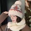 Knitted Hat Wool Hat Women's New Thickened Warm Autumn and Winter Ear Protection Bag Head