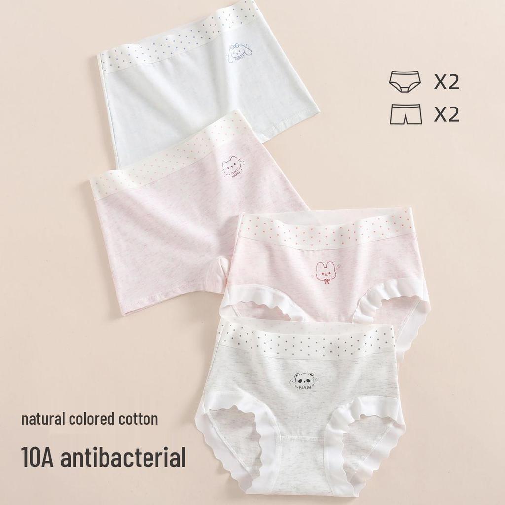 Girls' Pure Cotton Triangle Panties - Antibacterial Underwear for Preteens and Teen Girls