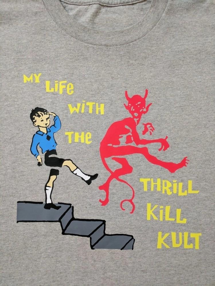 Rare! My Life With The Thrill Kill Kult Shirt Short Sleeve Gray  TU190 Unisex T-Shirt S