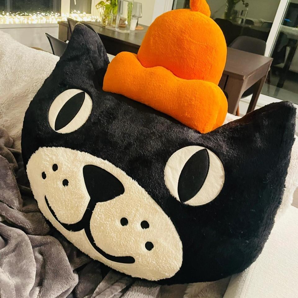 

Jc Cat Plush Pillow With Pp Cotton Filling For Halloween And Christmas Decor