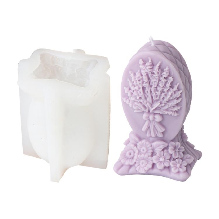 Decorative Resin Art Crafting Supplies Flexible Silicone Bees Flower Patterned Candle Molds for Candle Home Decorations