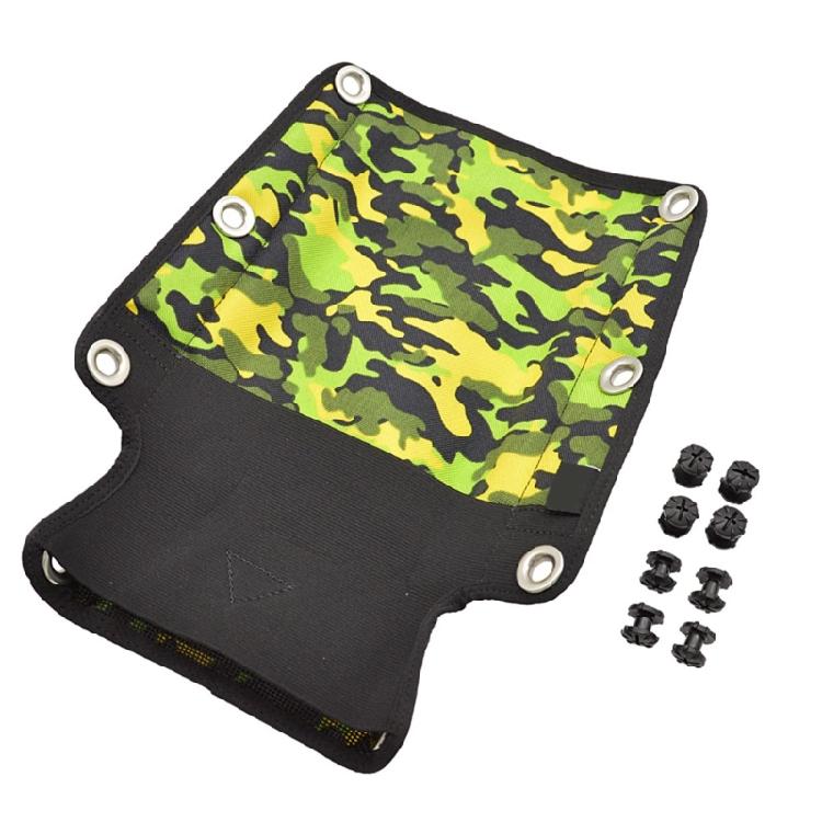 Heavy Duty Nylons Diving Harness Back Plate Pad for Scubas Diving with Elastics Pocket for Convenient Storage Small Item