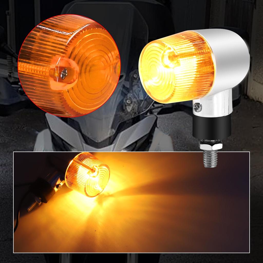 Ygmylandbb Motorcycle Turn Signal, 12 V, Cylindrical Turn Signal, Direction Signal, Signal Light, Position