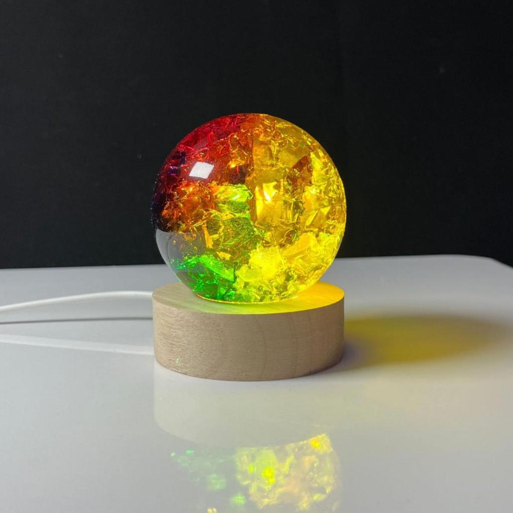 Colorful Crystal Ice Crack Ball Ornament for Fish Tanks and Fountains