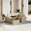 VidaXL Garden Lounge Set with Cushions 5 Pcs Beige Braided Resin 3269138