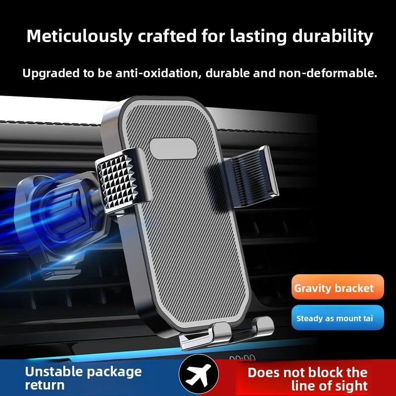 Car Phone Holder Car Air Outlet Navigation Phone Holder Universal Gravity Automatic Clamping Mirror Support Bracket Accessories