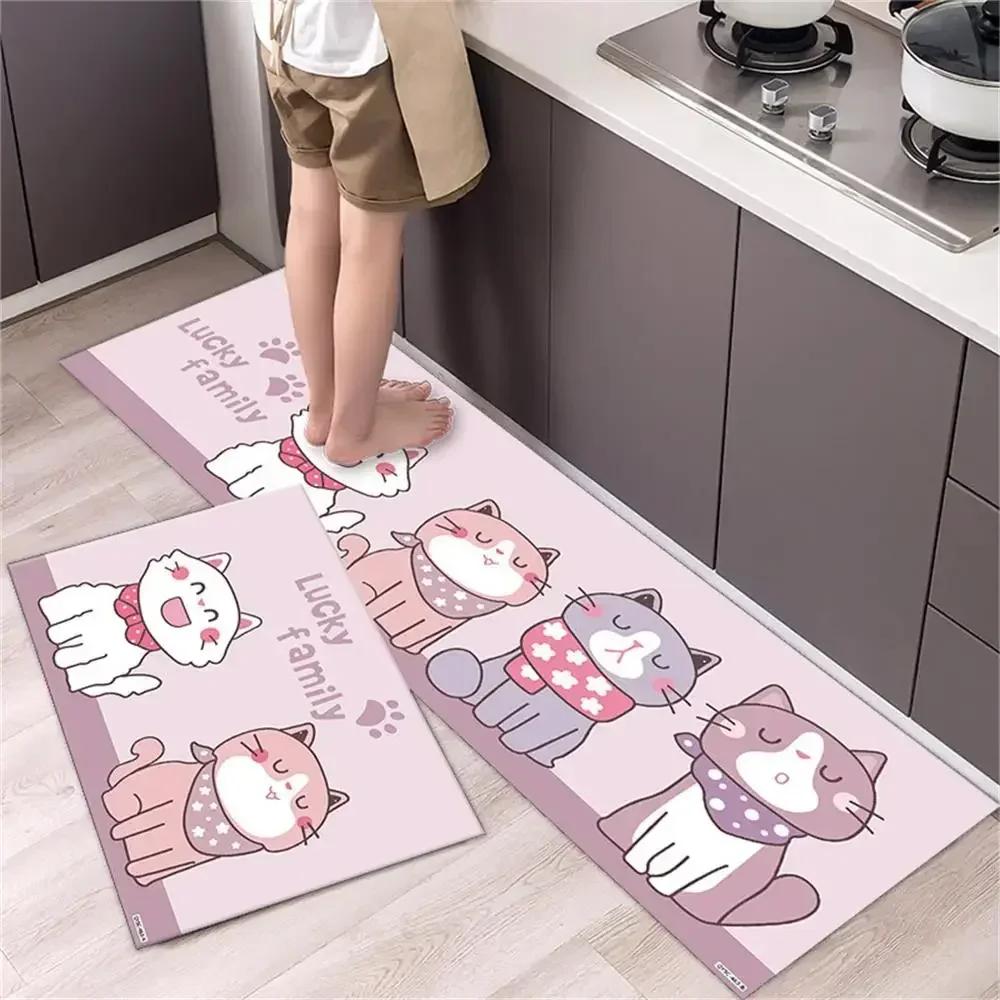 Kitchen Carpet Mats for Floor Bedroom Living Room Long Bedside Area Rug Soft Washable Carpet Anti Slip Bathroom Entrance Doormat