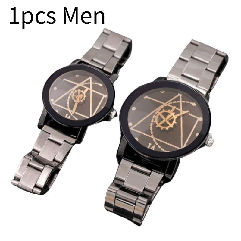 Steel Strap Gear Watch Fashion Couple Gift Simple Casual Elegant Practical And