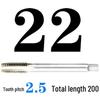 Extended Shank Fine Thread Tap for Hand and Machine Use, Non-standard Sizes M4-M24