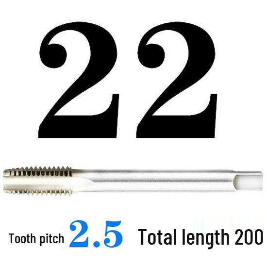 Extended Shank Fine Thread Tap for Hand and Machine Use, Non-standard Sizes M4-M24