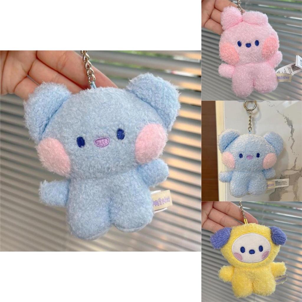 Cute Korean Ins Trend Popular Mini Plush Doll Pendant Cartoon Bag Decoration Gift Pearl Velvet Fill Material Not Multifunctional