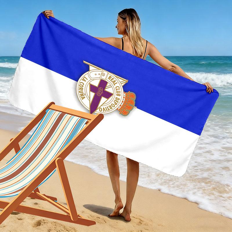 Deportivo Logo Beach Towel, Large Soft Quick Dry Towel for Beach Camping Swimming
