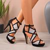 Fashion 2024 Summer Trend Women Designer Outdoor Comfortable Sandals Hollow Thin Heels Sexy Elegant High Heels Sandals Shoes for Women