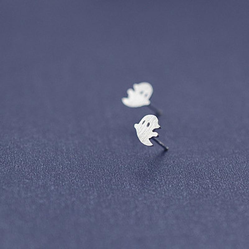 Korean Cute Mini Ghost Stud Earrings - Fun Christmas Accessory for Men, Women, and Students